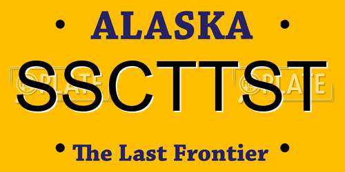 SSCTTST Alaska License Plate