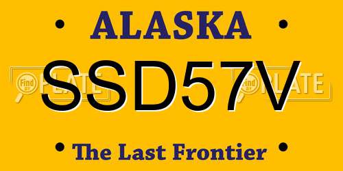 SSD57V Alaska License Plate