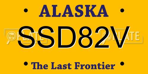 SSD82V Alaska License Plate