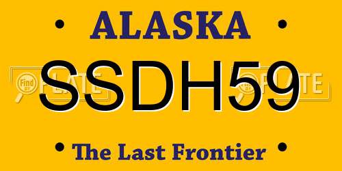 SSDH59 Alaska License Plate