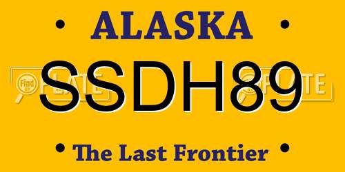 SSDH89 Alaska License Plate
