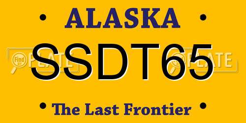 SSDT65 Alaska License Plate