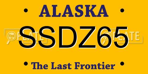 SSDZ65 Alaska License Plate
