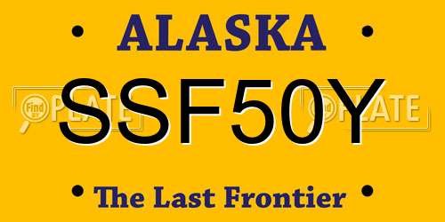 SSF50Y Alaska License Plate