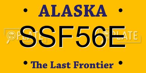 SSF56E Alaska License Plate