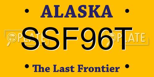SSF96T Alaska License Plate