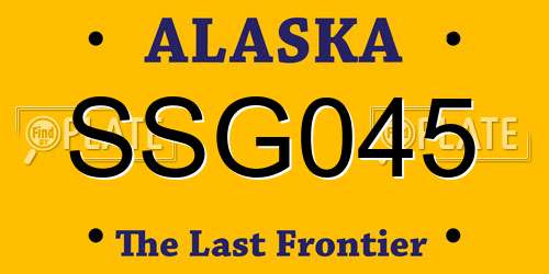 SSG045 Alaska License Plate