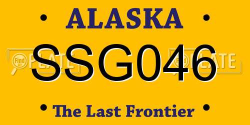 SSG046 Alaska License Plate