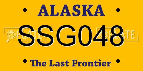 SSG048 Alaska License Plate
