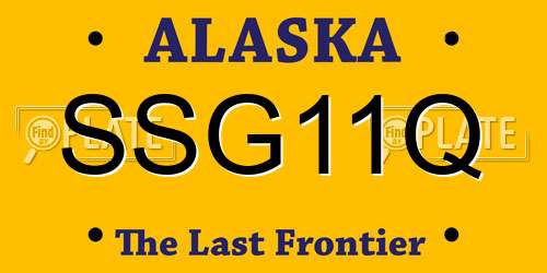 SSG11Q Alaska License Plate