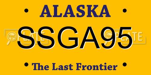 SSGA95 Alaska License Plate