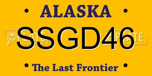 SSGD46 Alaska License Plate