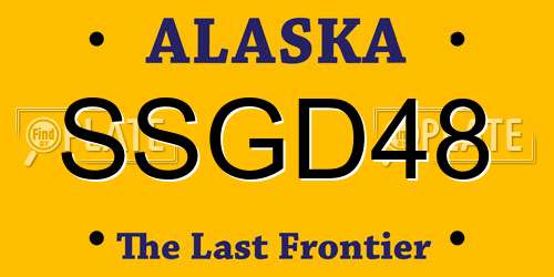 SSGD48 Alaska License Plate