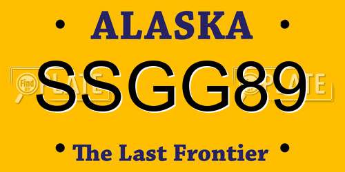 SSGG89 Alaska License Plate