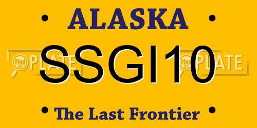 SSGI10 Alaska License Plate