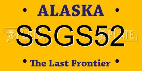 SSGS52 Alaska License Plate