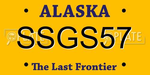 SSGS57 Alaska License Plate