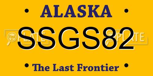 SSGS82 Alaska License Plate