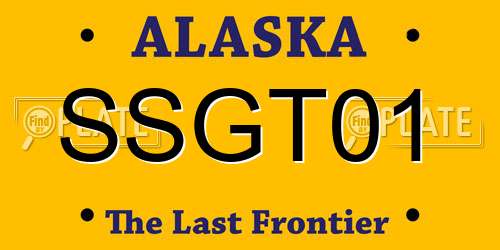 SSGT01 Alaska License Plate