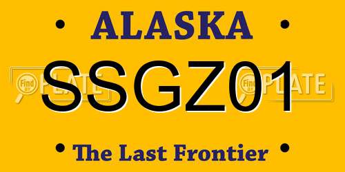 SSGZ01 Alaska License Plate