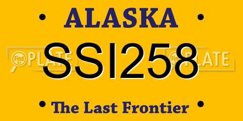 SSI258 Alaska License Plate