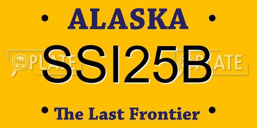 SSI25B Alaska License Plate