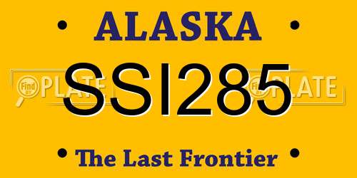 SSI285 Alaska License Plate