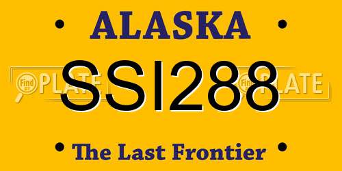 SSI288 Alaska License Plate
