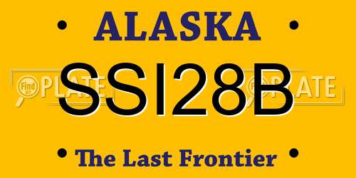 SSI28B Alaska License Plate