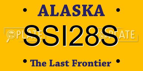 SSI28S Alaska License Plate