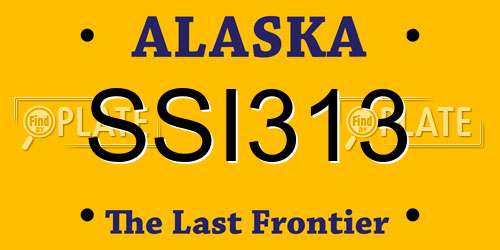 SSI313 Alaska License Plate