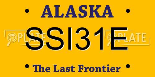 SSI31E Alaska License Plate