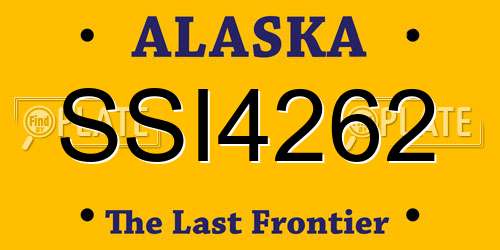 SSI4262 Alaska License Plate