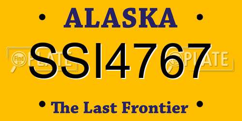 SSI4767 Alaska License Plate