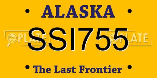 SSI755 Alaska License Plate