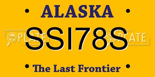 SSI78S Alaska License Plate