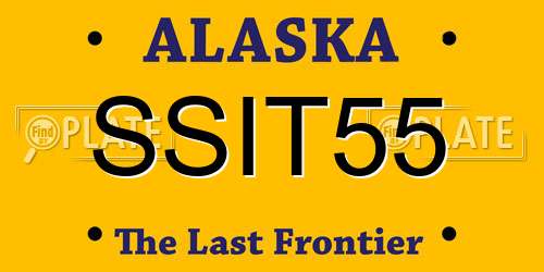 SSIT55 Alaska License Plate
