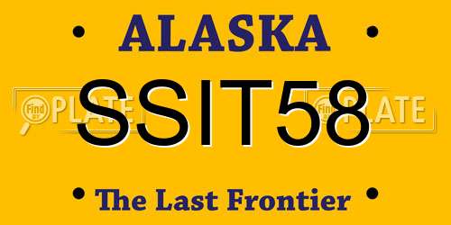 SSIT58 Alaska License Plate