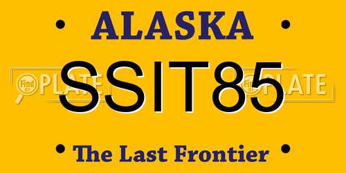 SSIT85 Alaska License Plate