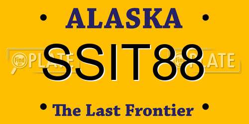 SSIT88 Alaska License Plate