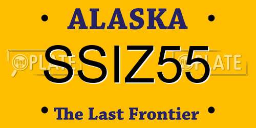 SSIZ55 Alaska License Plate