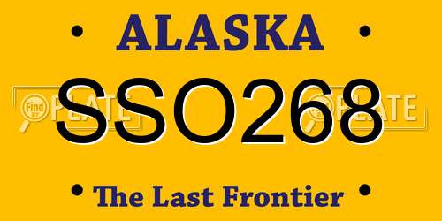 SSO268 Alaska License Plate