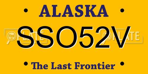 SSO52V Alaska License Plate