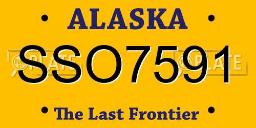 SSO7591 Alaska License Plate