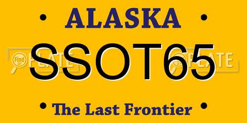 SSOT65 Alaska License Plate