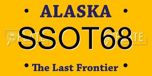 SSOT68 Alaska License Plate