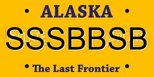 SSSBBSB Alaska License Plate
