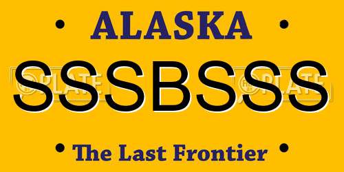 SSSBSSS Alaska License Plate