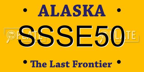 SSSE50 Alaska License Plate