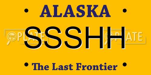 SSSHH Alaska License Plate